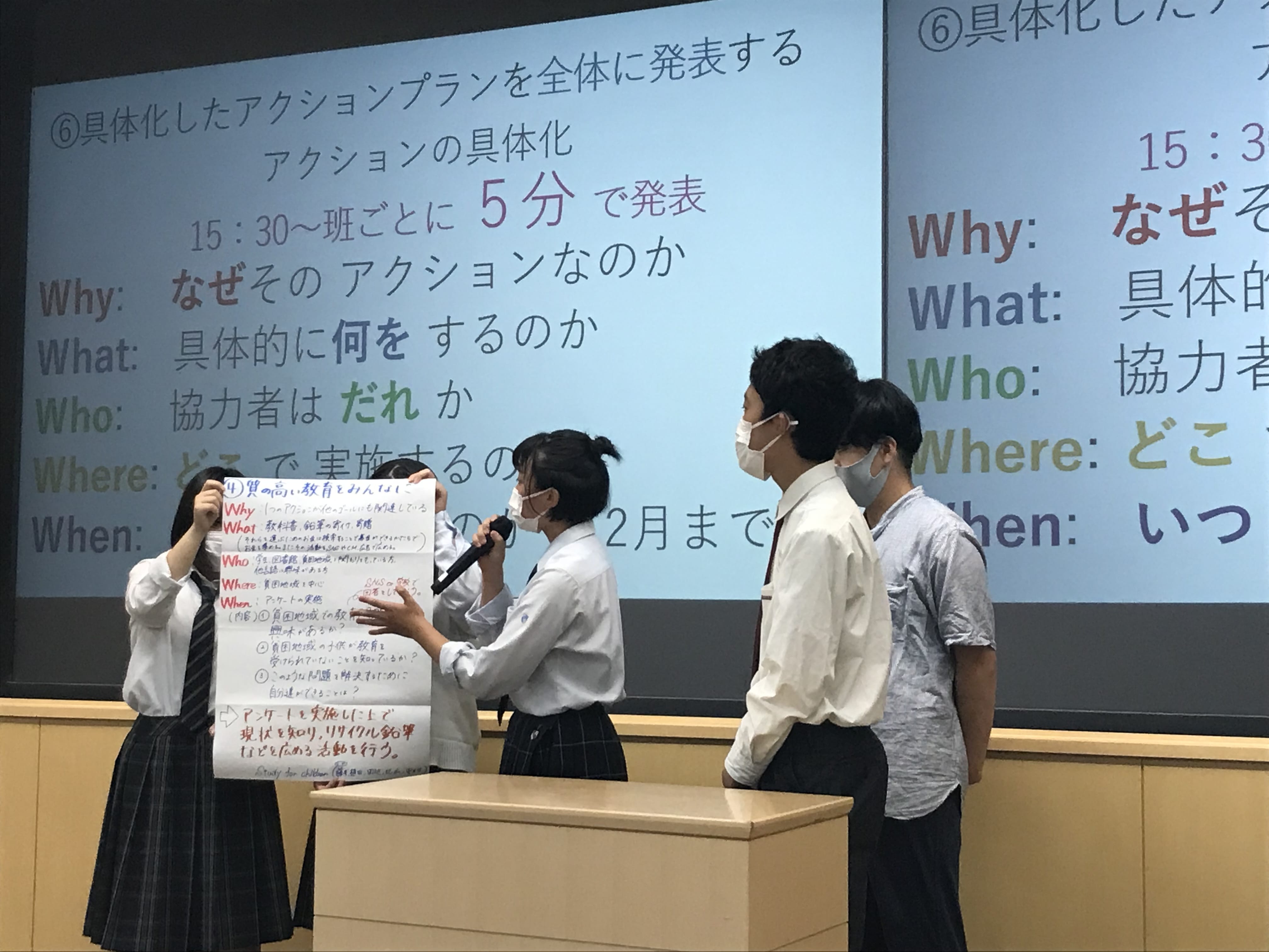 京都市立高校生による「MY ACTION！行動にうつすSDGs」報告会